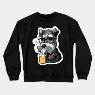 Schnauzer & Coffee Sticker - Schnauzer Series Crewneck Sweatshirt